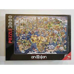 Anatolian Puzzle Wonderful World Map 3000 Piece Jigsaw Puzzle Multicolor SEALED